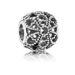 Authentic Pandora Openwork Roses Charm S925 Ale Sterling Silver